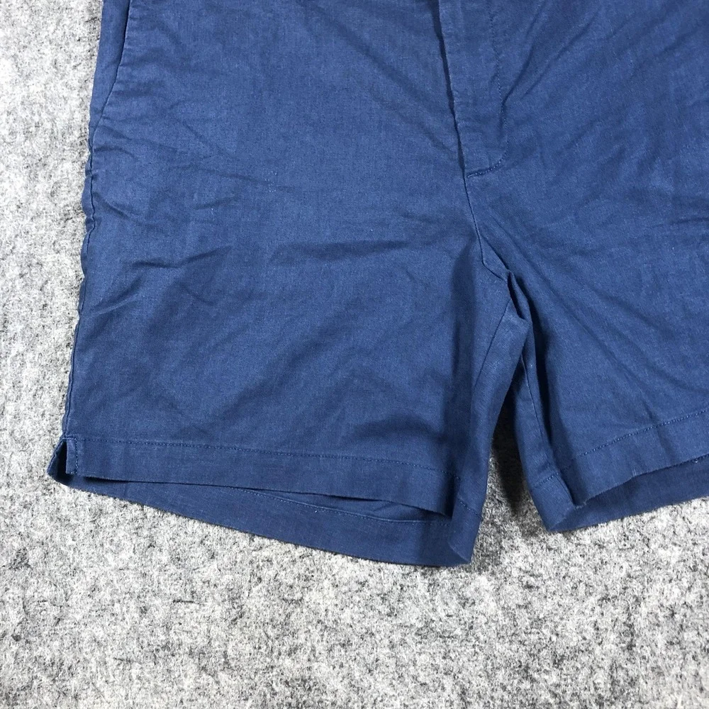 Banana Republic Shorts Mens 40 Blue Linen Blend Chino 7 Inch Casual Summer